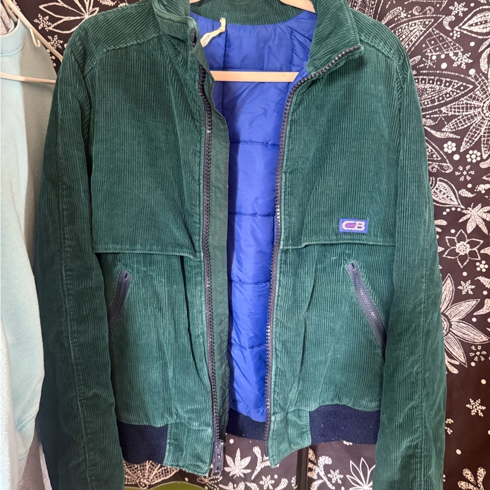 CB Green Corduroy Jacket with Blue Lining
